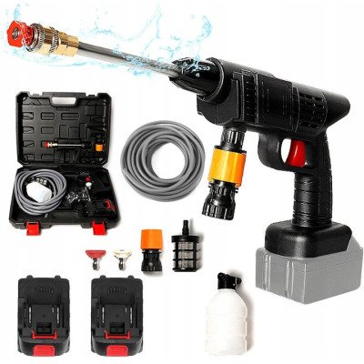 Akumuliatorinis aukšto slėgio plovimo įrenginys Airo su kompresoriumi